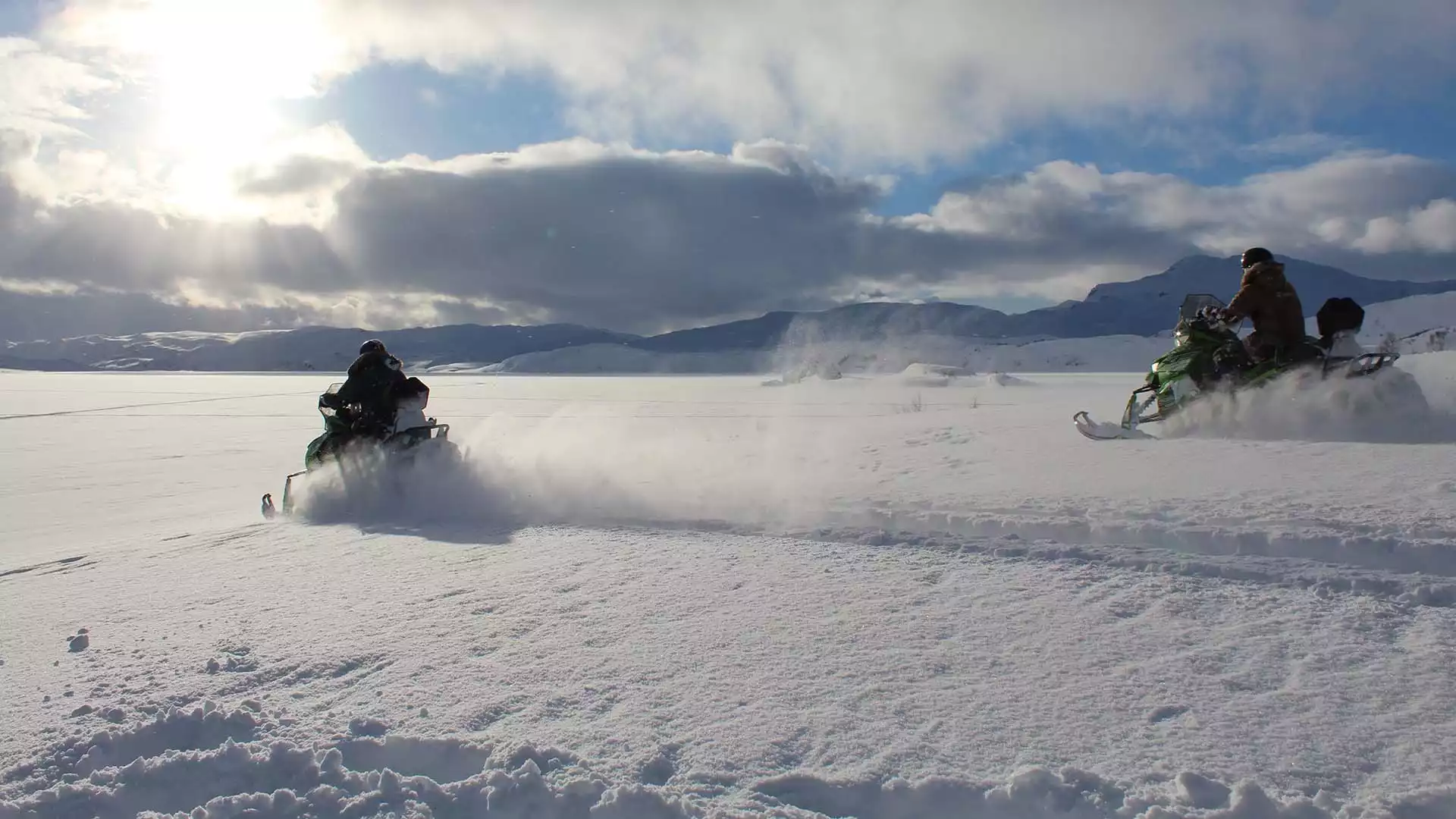 Op pad met de sneeuwscooter