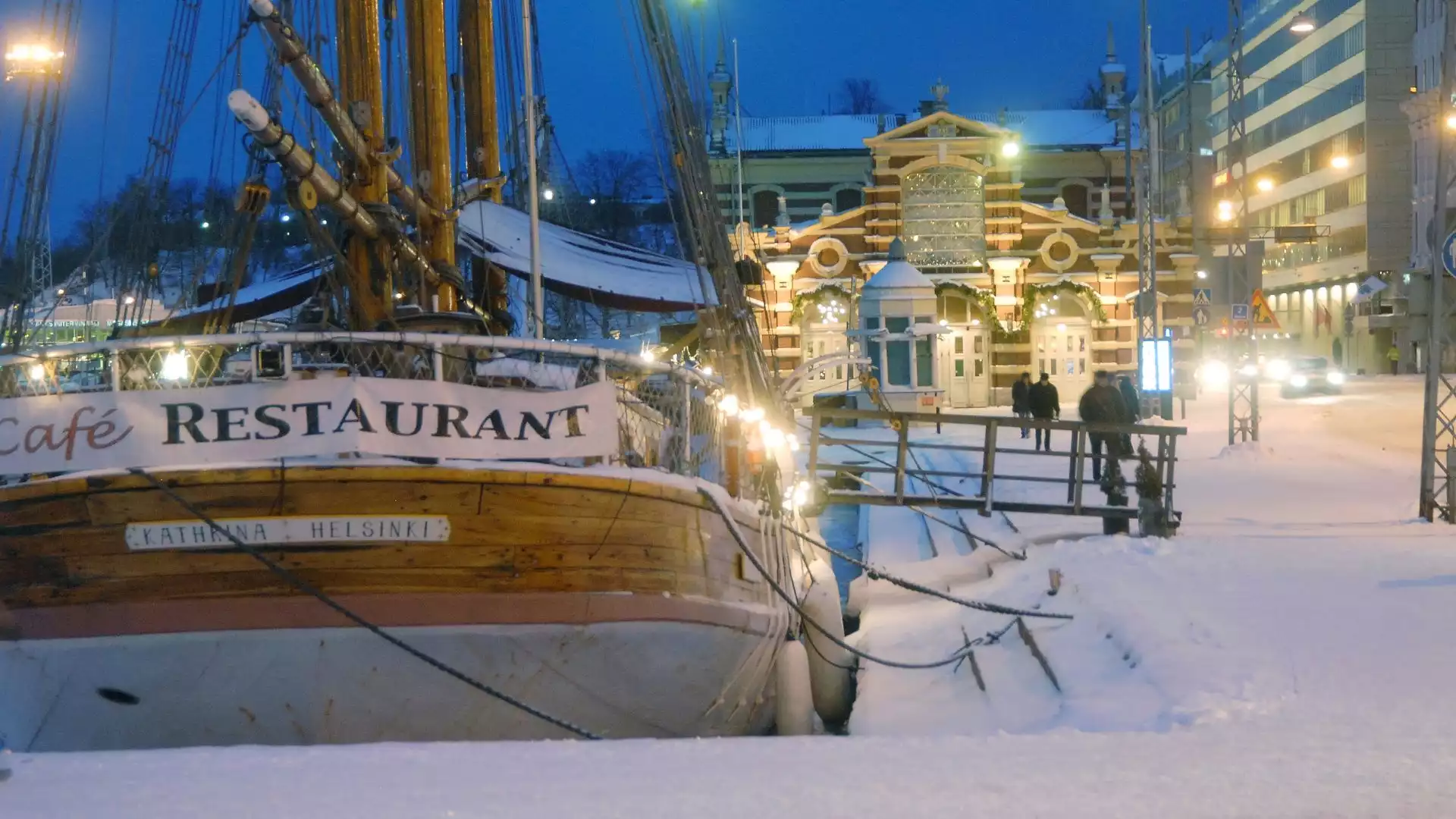 Wintersfeer in Helsinki