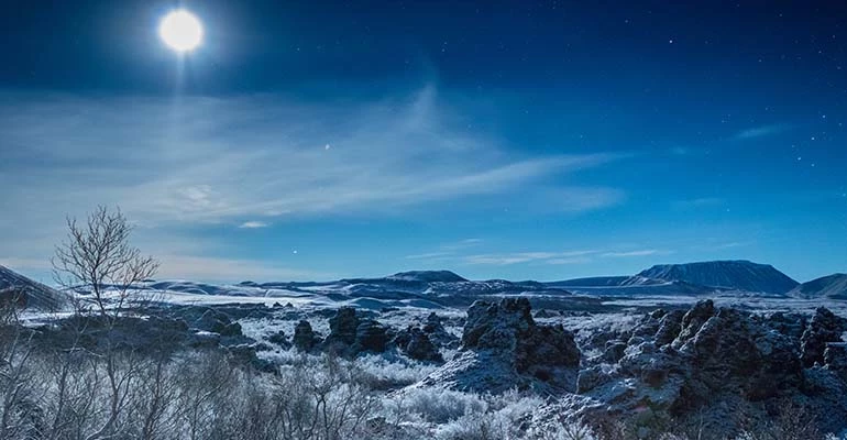 ijslandse wildernis myvatn winter