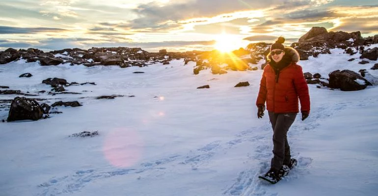 sneeuwschoenwandelen in IJsland