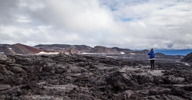 Verschillende vegetatie in de Askja Highlands