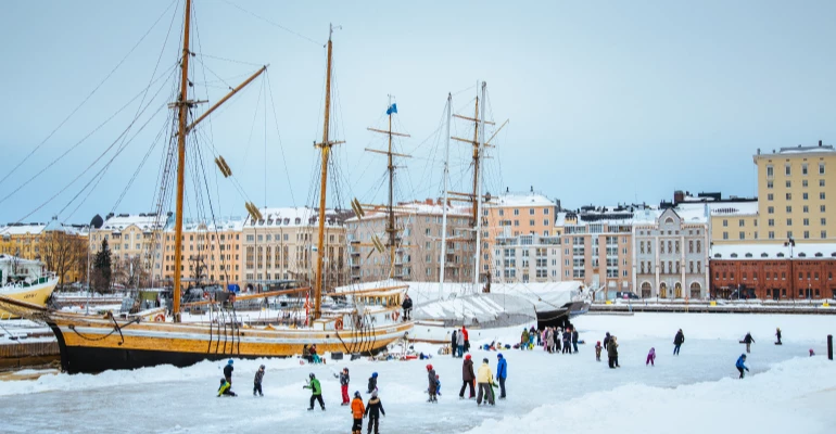 Schaatspret in Helsinki