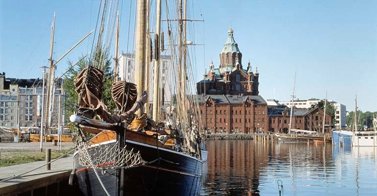 Marktplein en haven Helsinki