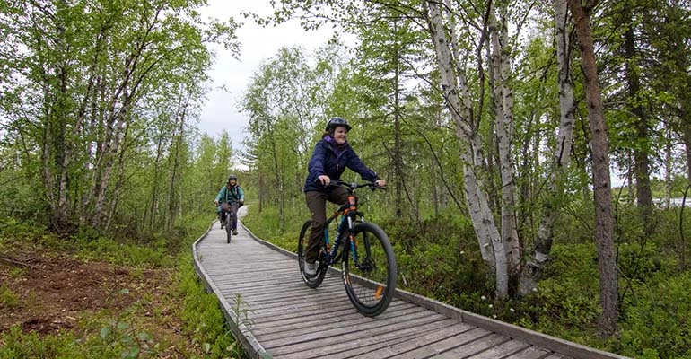 Mountainbiken in Zweeds Lapland