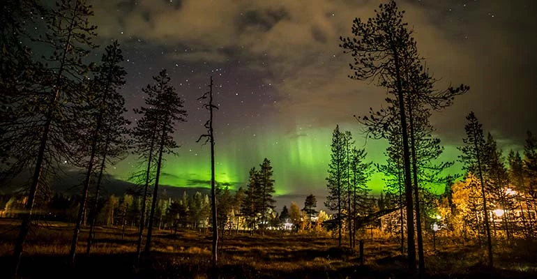 noorderlicht in september in lapland