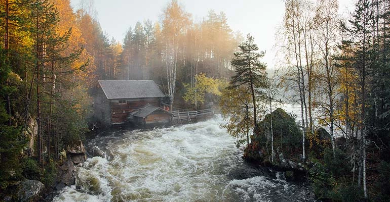 Oulanka dam stroomversnelling