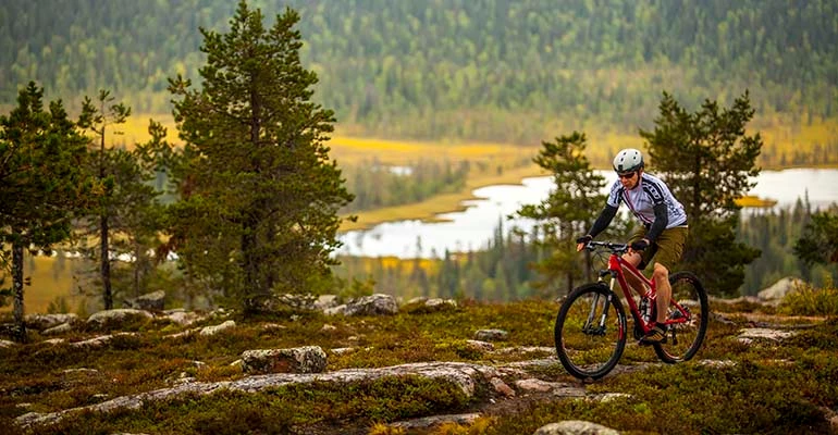 mountainbiken salla fins lapland