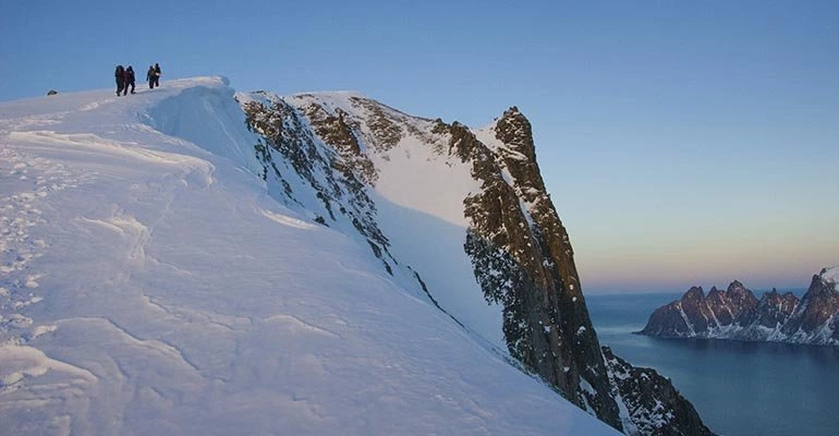 senja noorwegen winter