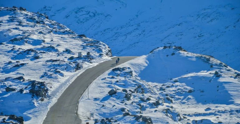 wegen in Noorwegen in de winter