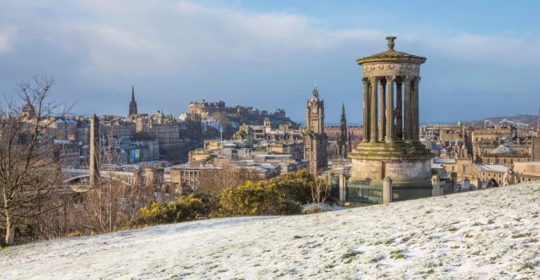 uitzicht winters edinburgh