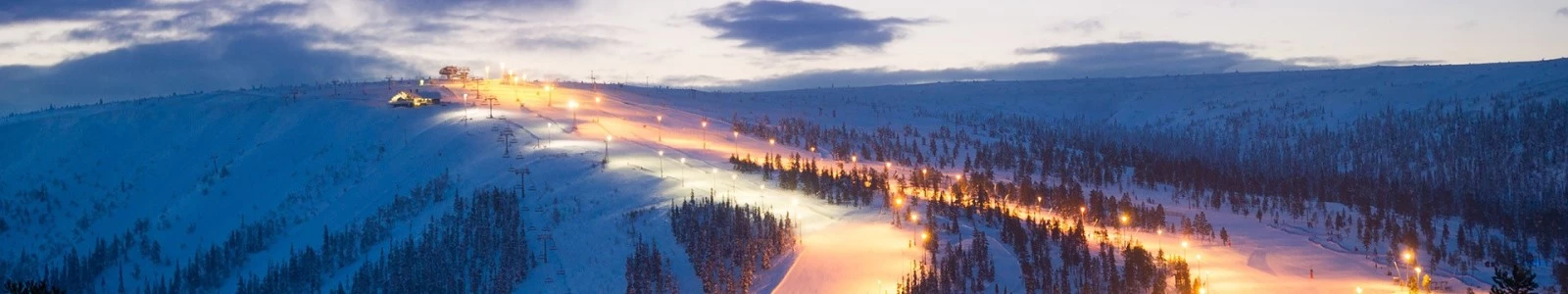 Skigebieden Lindvallen en Högfjället in Sälen, Zweden