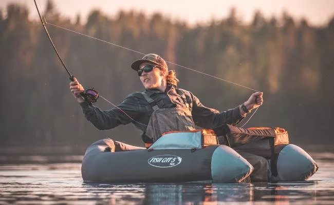 Fly fishing in de rivieren van Skelleftea