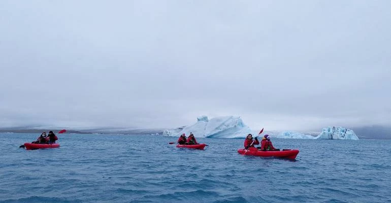 jokulsarlon kayakken ijsland